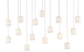 Currey and Company - 9000-0713 - 15 Light Pendant - Painted Silver/White