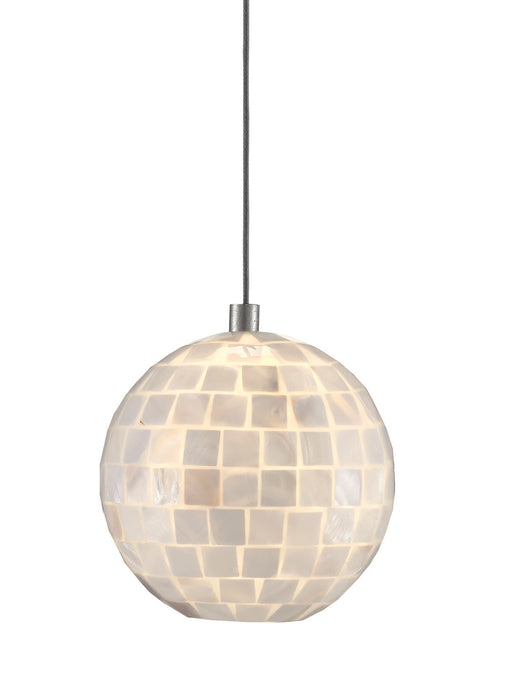 Currey and Company - 9000-0716 - One Light Pendant - Painted Silver/Pearl