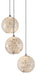 Currey and Company - 9000-0717 - Three Light Pendant - Painted Silver/Pearl