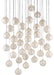 Currey and Company - 9000-0722 - 36 Light Pendant - Painted Silver/Pearl