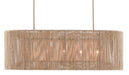 Currey and Company - 9000-0737 - Five Light Chandelier - Natural Rope/Beige