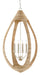 Currey and Company - 9000-0753 - Four Light Chandelier - Natural Abaca Rope/Contemporary Silver Leaf/Smokewood