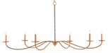 Currey and Company - 9000-0757 - Six Light Chandelier - Painted Rattan/Natural Rattan