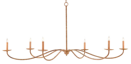 Currey and Company - 9000-0757 - Six Light Chandelier - Painted Rattan/Natural Rattan