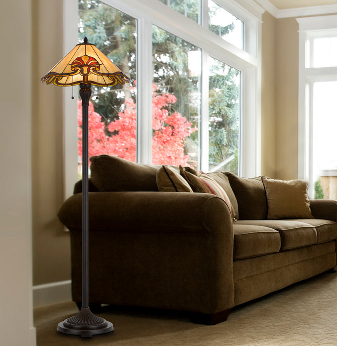 Two Light Floor Lamp from the Tiffany collection in Dark Bronze finish