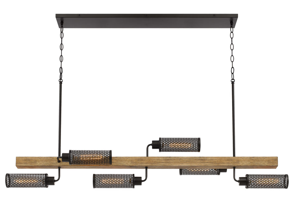 Six Light Island Pendant from the Lenox collection in Dark Bronze finish