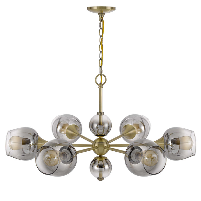 Six Light Chandelier from the Pendelton collection in Antique Brass finish