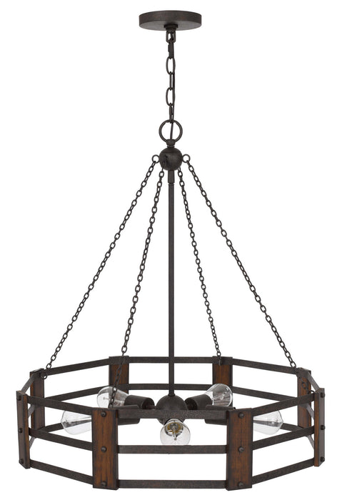 Five Light Chandelier from the Provo collection in Iron finish
