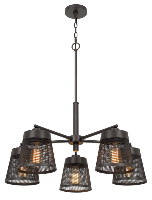 Five Light Chandelier from the Hampton collection in Black finish