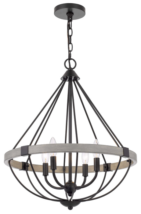Four Light Chandelier from the Somersworth collection in Black finish