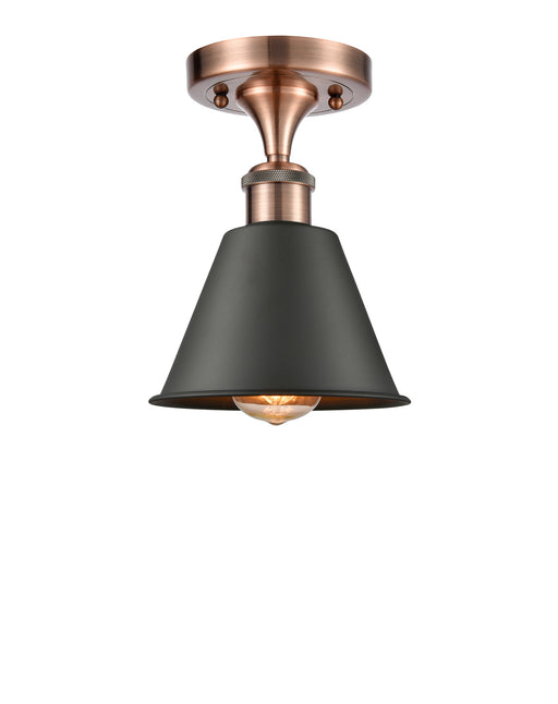 Innovations - 516-1C-AC-M8-LED - LED Semi-Flush Mount - Ballston - Antique Copper