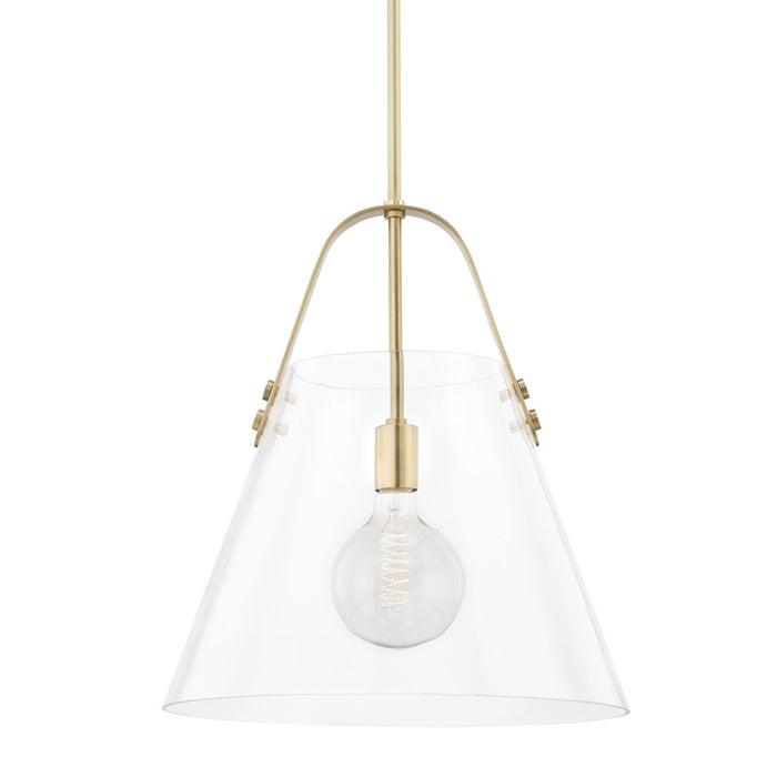 Mitzi - H162701XL-AGB - One Light Pendant - Karin - Aged Brass