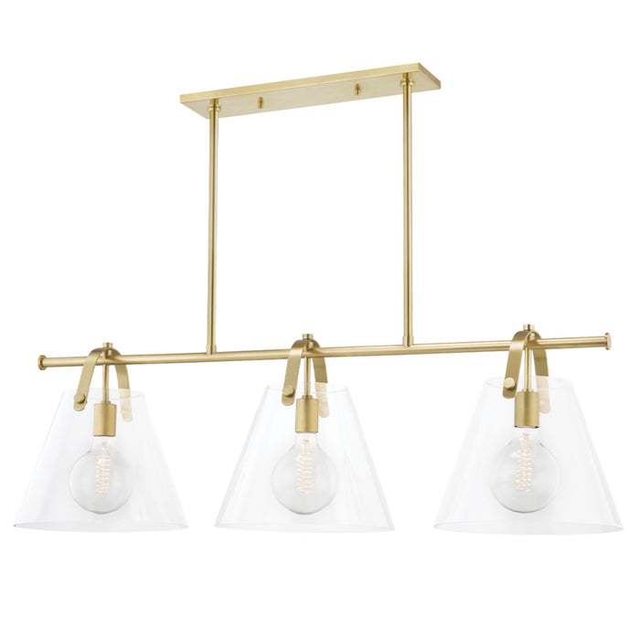 Mitzi - H162903-AGB - Three Light Island Pendant - Karin - Aged Brass