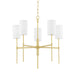 Mitzi - H223805-AGB - Five Light Chandelier - Olivia - Aged Brass