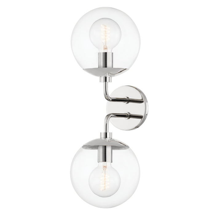 Mitzi - H503102-PN - Two Light Wall Sconce - Meadow - Polished Nickel