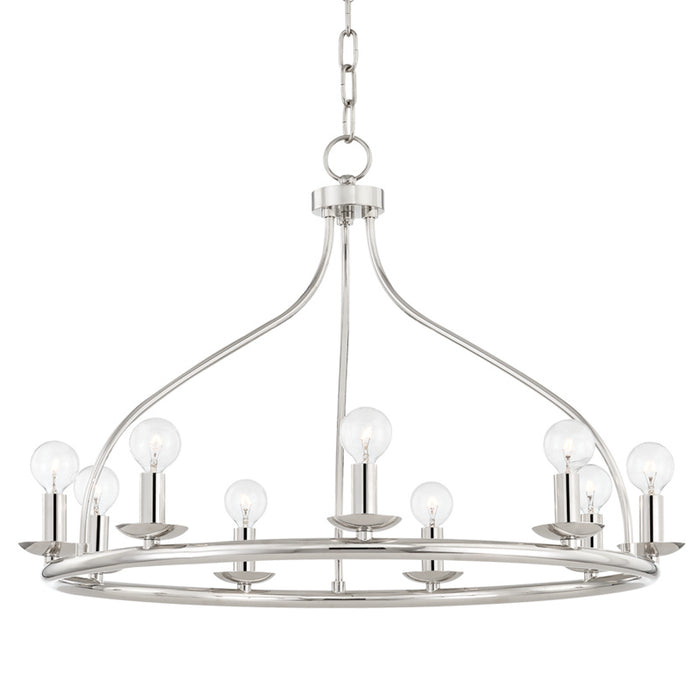 Mitzi - H511809-PN - Nine Light Chandelier - Kendra - Polished Nickel