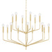 Mitzi - H516815-AGB - 15 Light Chandelier - Bailey - Aged Brass