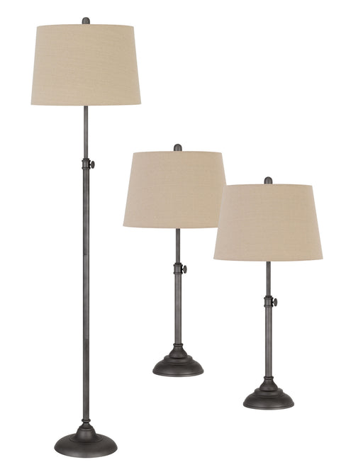 Cal Lighting - BO-2984-3 - Three Light Table Lamp - Smart Saving - Antique Silver