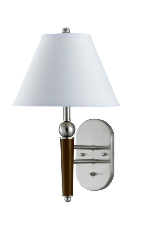 Cal Lighting - LA-8005WL-1RBS - One Light Wall Lamp - Hotel - Brushed Steel/Espresso