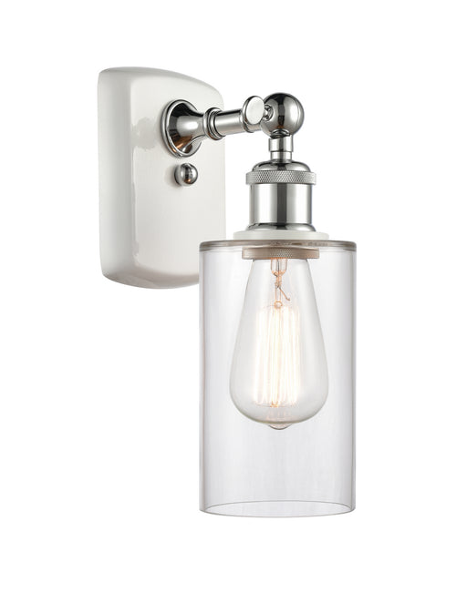 Innovations - 516-1W-WPC-G802 - One Light Wall Sconce - Ballston - White and Polished Chrome