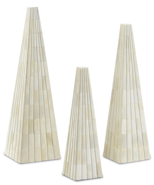 Currey and Company - 1200-0198 - Obelisk Set - White