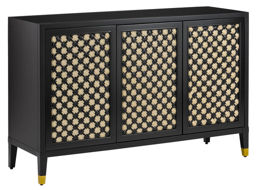 Currey and Company - 3000-0178 - Cabinet - Caviar Black/Black/Ivory/Brushed Brass