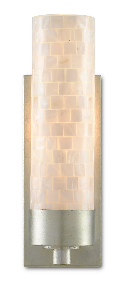 Currey and Company - 5000-0158 - One Light Wall Sconce - Pearl/Silver Leaf