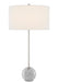 Currey and Company - 6000-0646 - One Light Table Lamp - Gray & White Veined Marble/Polished Nickel
