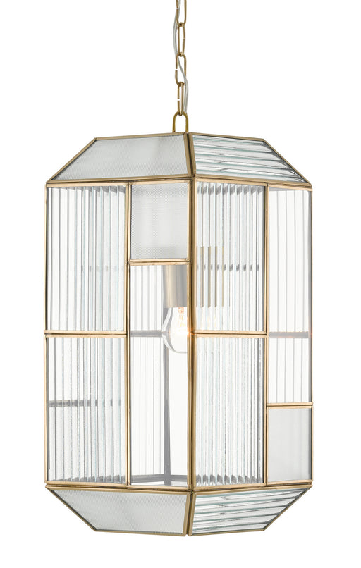 Currey and Company - 9000-0749 - One Light Pendant - Brass Antique/Clear