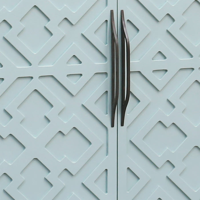 Cabinet from the Topher collection in Aqua Marine finish