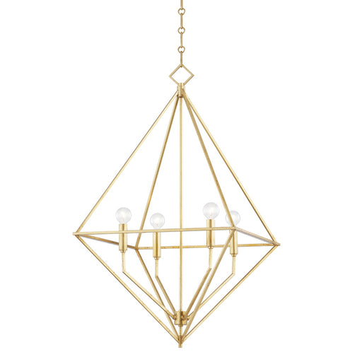 Hudson Valley - 3129-GL - Four Light Pendant - Haines - Gold Leaf