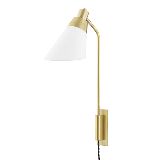 Hudson Valley - 5831-AGB - One Light Wall Sconce With Plug - Hooke - Aged Brass