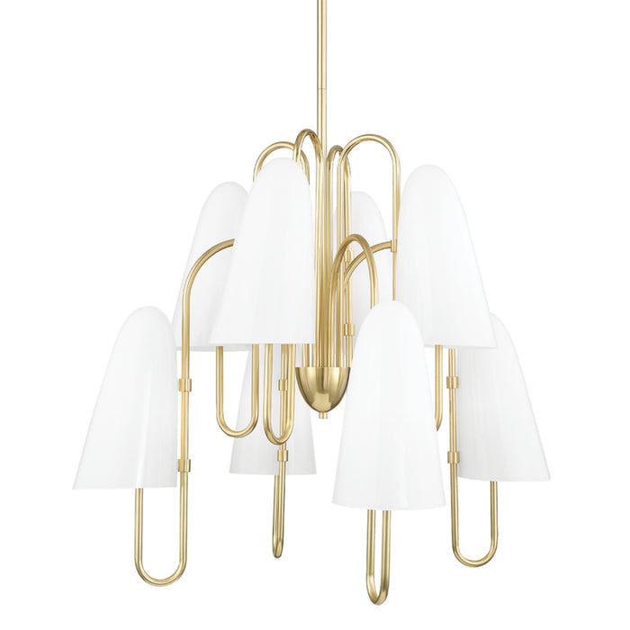 Hudson Valley - 7178-AGB - Eight Light Chandelier - Slate Hill - Aged Brass