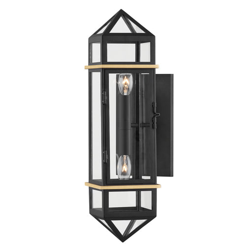 Hudson Valley - 9002-AGB/BK - Two Light Wall Sconce - Bedford Hills - Aged Brass/Black