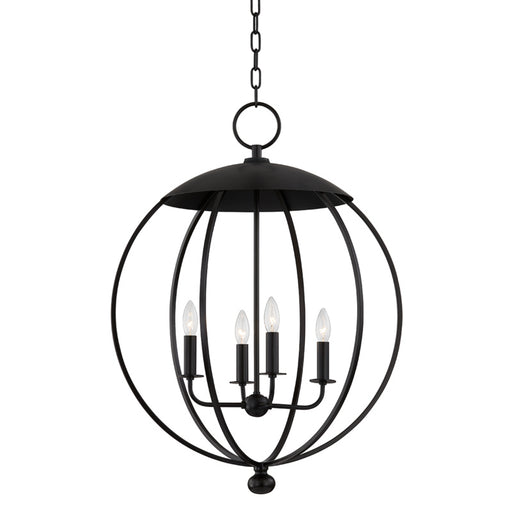 Hudson Valley - 9124-AI - Four Light Pendant - Wesley - Aged Iron