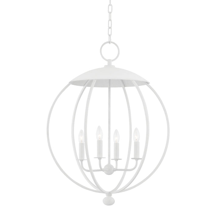 Hudson Valley - 9124-WP - Four Light Pendant - Wesley - White Plaster