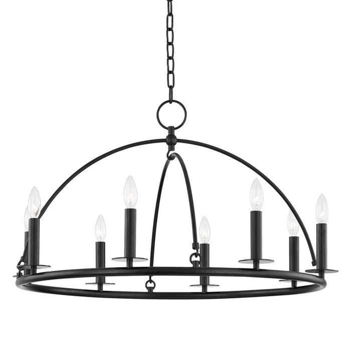 Hudson Valley - 9532-AI - Eight Light Chandelier - Howell - Aged Iron