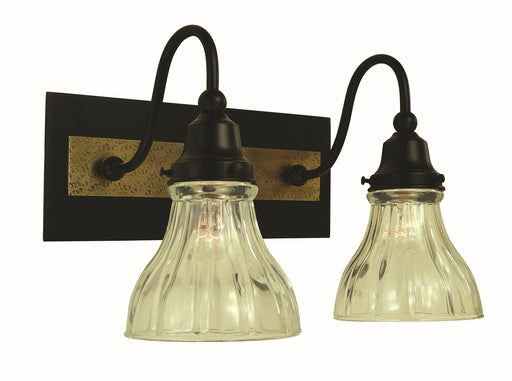 Framburg - 5612 MBLACK/AB - Two Light Wall Sconce - Houghton - Matte Black and Antique Brass