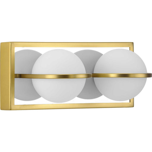 Progress Lighting - P300311-012-30 - Two Light Bath Bracket - Pearl LED - Satin Brass