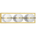 Progress Lighting - P300312-012-30 - Three Light Bath Bracket - Pearl LED - Satin Brass