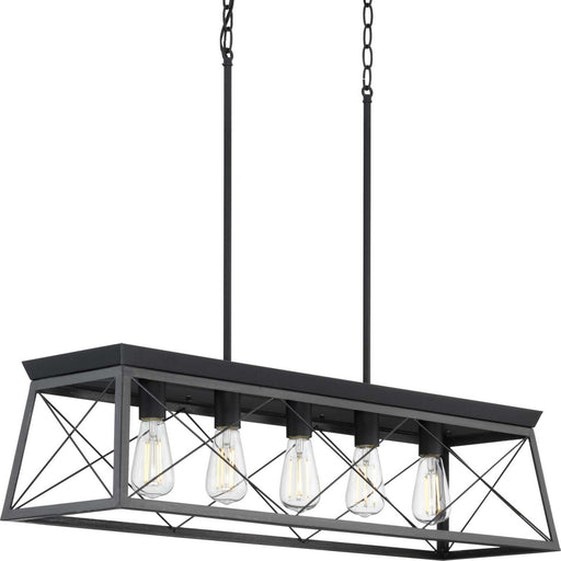 Progress Lighting - P400048-031 - Five Light Island Pendant - Briarwood - Textured Black