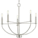 Progress Lighting - P400202-009 - Five Light Chandelier - Leyden - Brushed Nickel