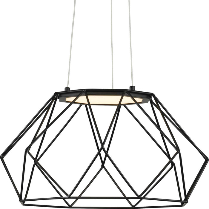 Progress Lighting - P500319-031-30 - One Light Pendant - Geodesic LED - Matte Black
