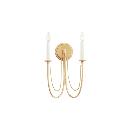 Maxim - 12161GL - Two Light Wall Sconce - Plumette - Gold Leaf