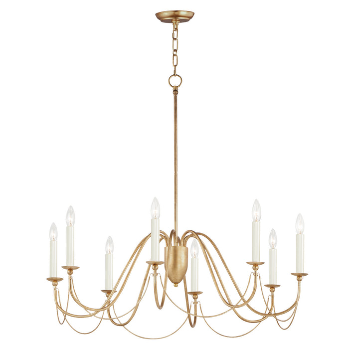 Maxim - 12168GL - Eight Light Chandelier - Plumette - Gold Leaf