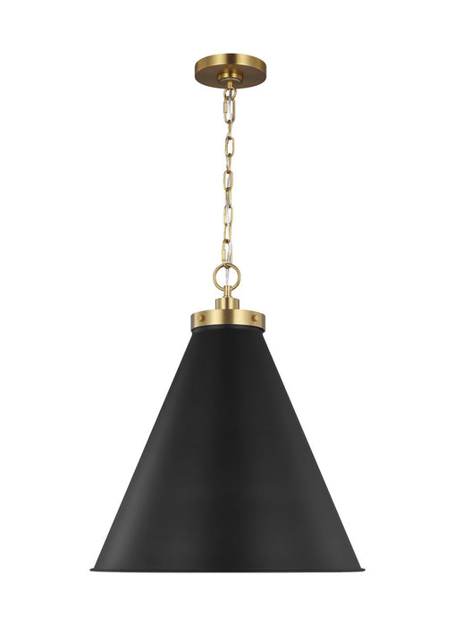Generation Lighting - CP1281MBKBBS - One Light Pendant - WELLFLEET - Midnight Black