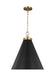 Generation Lighting - CP1281MBKBBS - One Light Pendant - WELLFLEET - Midnight Black