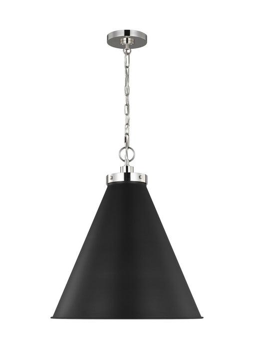 Generation Lighting - CP1281MBKPN - One Light Pendant - WELLFLEET - Midnight Black