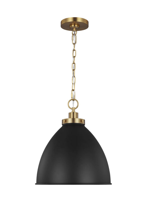 Generation Lighting - CP1291MBKBBS - One Light Pendant - WELLFLEET - Midnight Black