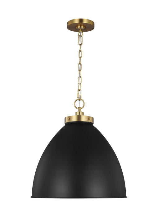 Generation Lighting - CP1301MBKBBS - One Light Pendant - WELLFLEET - Midnight Black